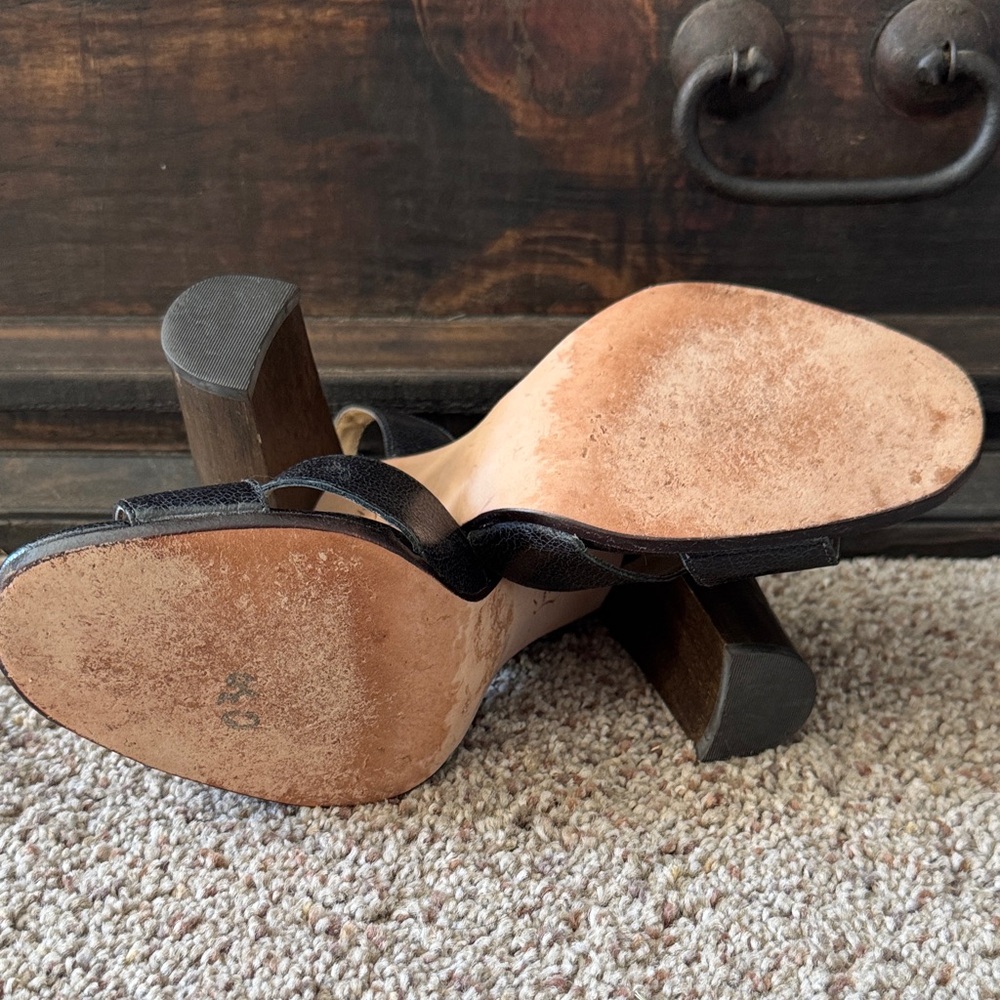 Talbots Black Open-Toe Heels - Picture 8 of 11